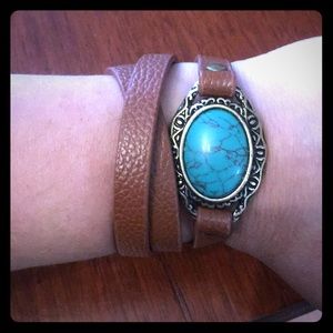Reversible turquoise bracelet